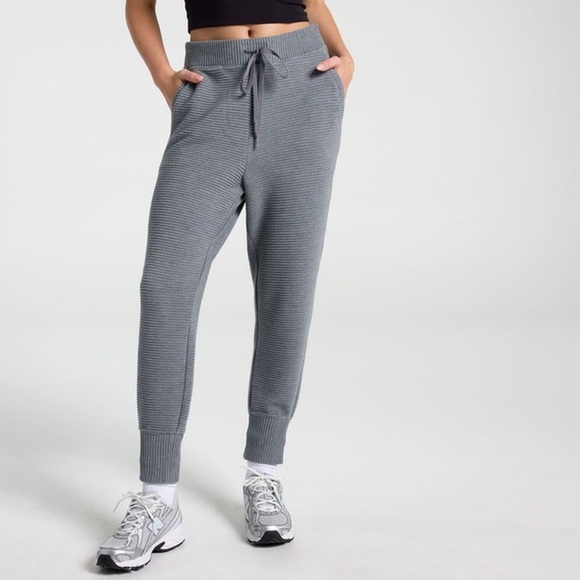 Calia Pants - CALIA Women's Elevate Rib Jogger Dark Heather Grey Size XS